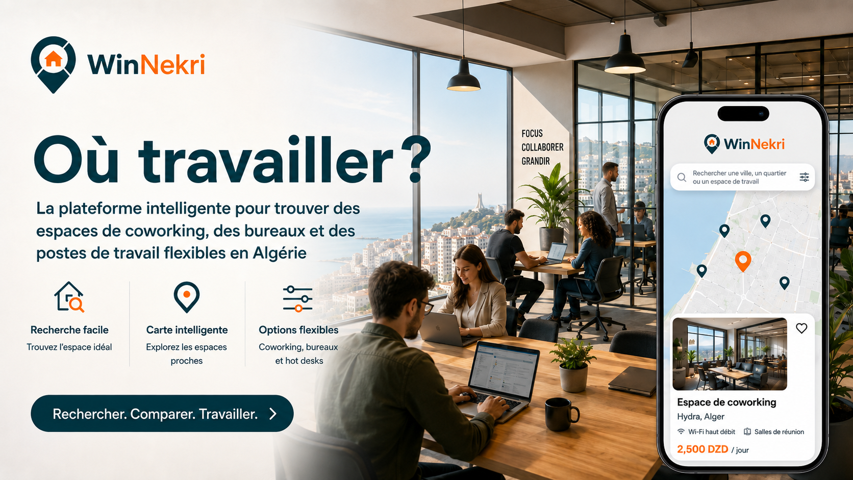 WinNekri coworking and flexible workspace platform in Algeria