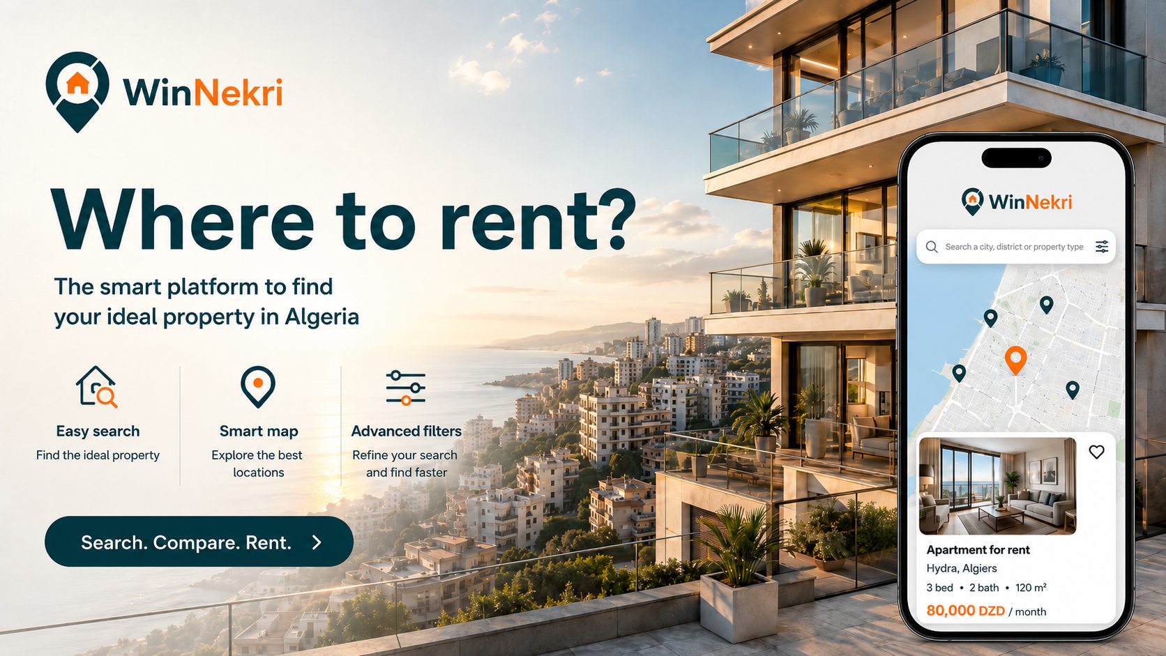 WinNekri property rental platform in Algeria
