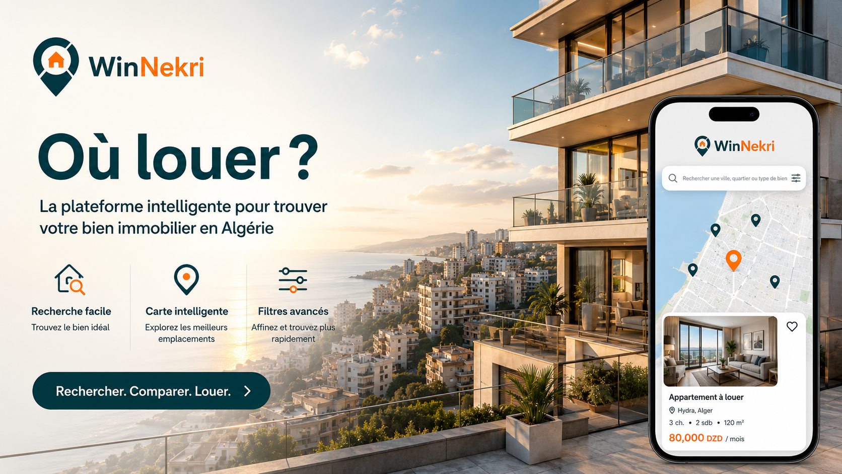 WinNekri property rental platform in Algeria